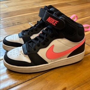 Nike Black and Pink High-Tops